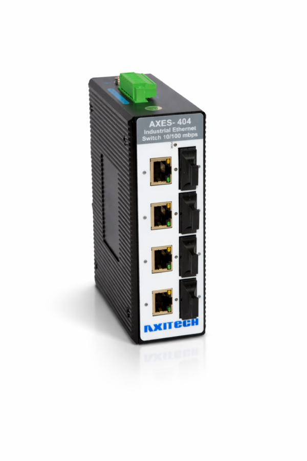 Axitech AXES-404 – 4 port Ethernet 10/100 +2 no Fiber Port Unmanaged Ethernet ...